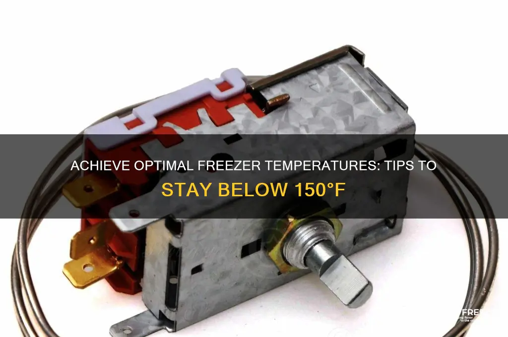 how to get below 150 degrees farenheit freezer