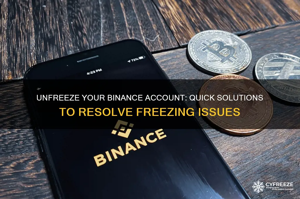 how to get binance to stop freezing