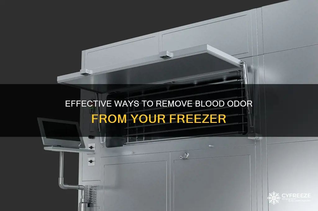 how to get blood smell out of a freezer