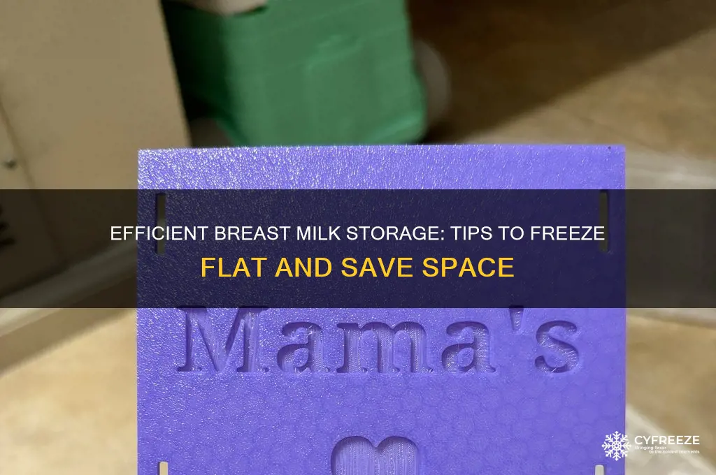 how to get breast milk to freeze flat