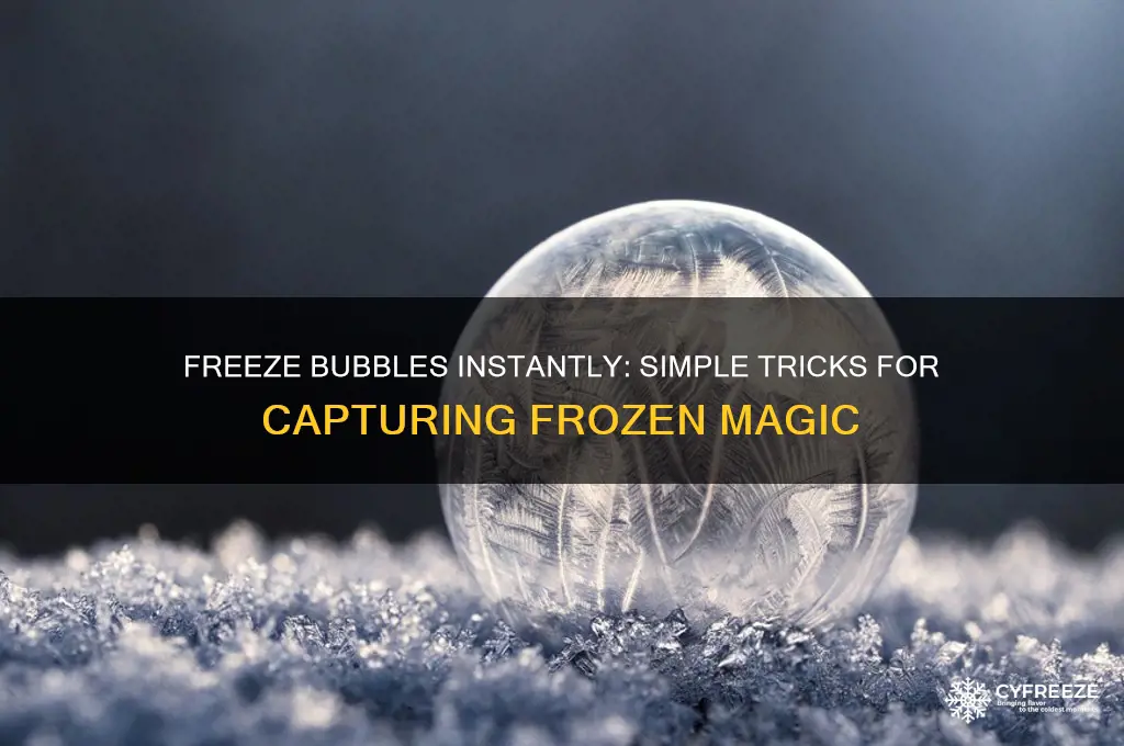 how to get bubbles to freeze