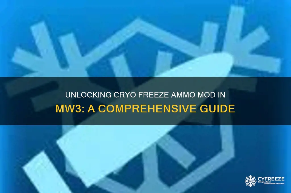 how to get cryo freeze ammo mod mw3