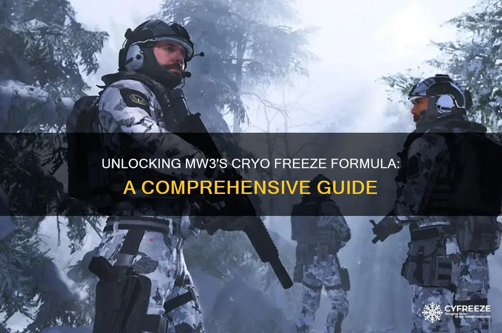 how to get cryo freeze formula mw3
