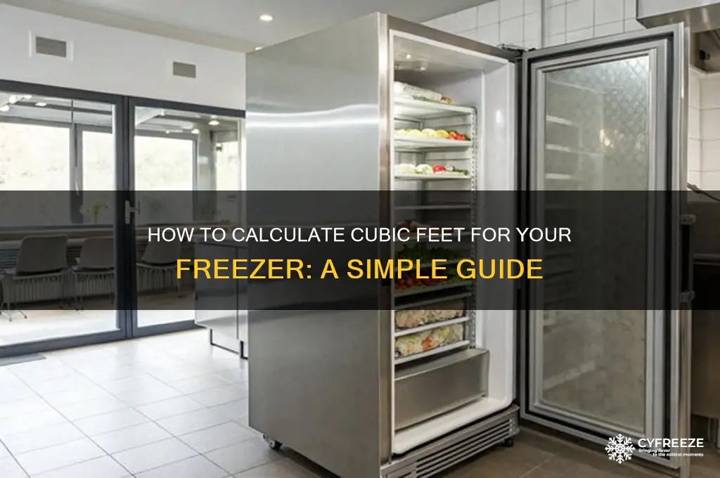 how to get cubic feet on freezer