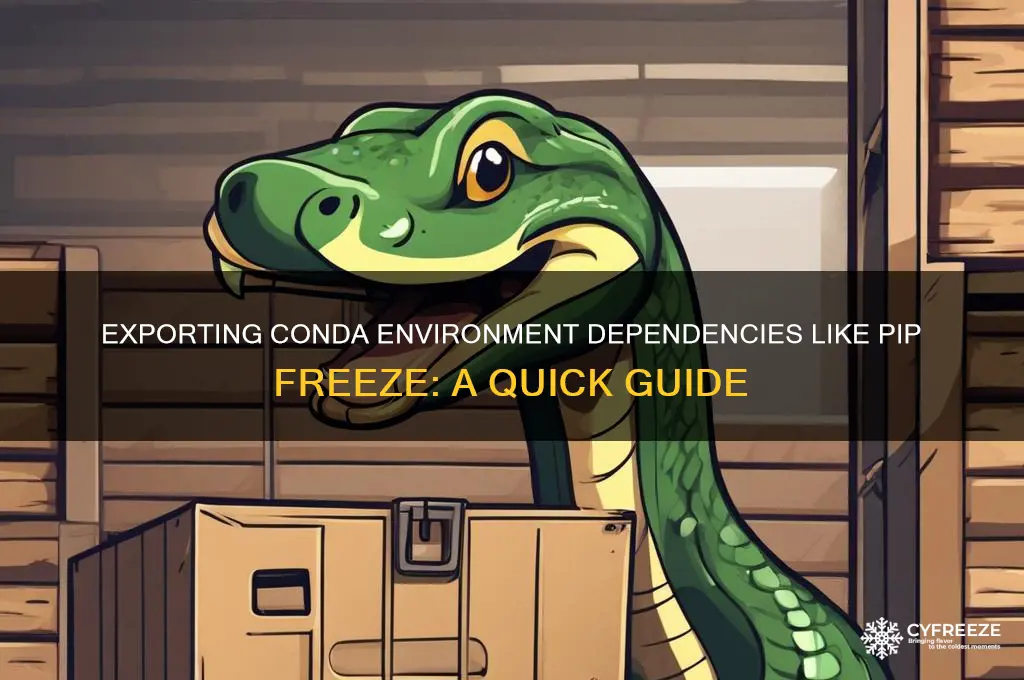 how to get dependencies install by conda like pip freeze