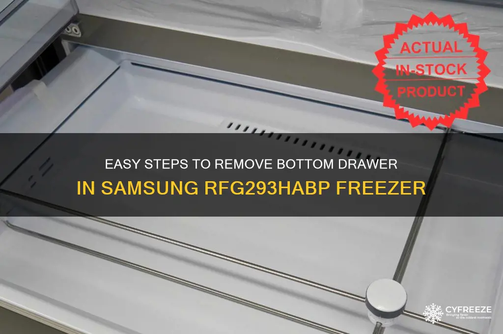how to get drawer out bottom drawer samsung freezer rfg293habp