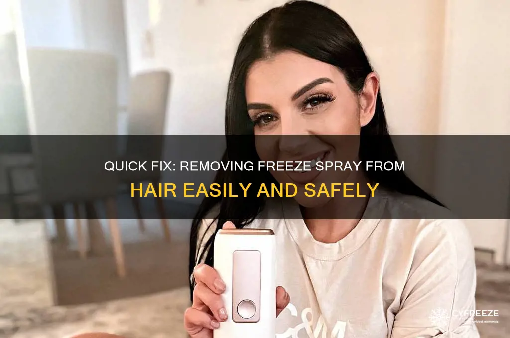 how to get freeze spray out of hair