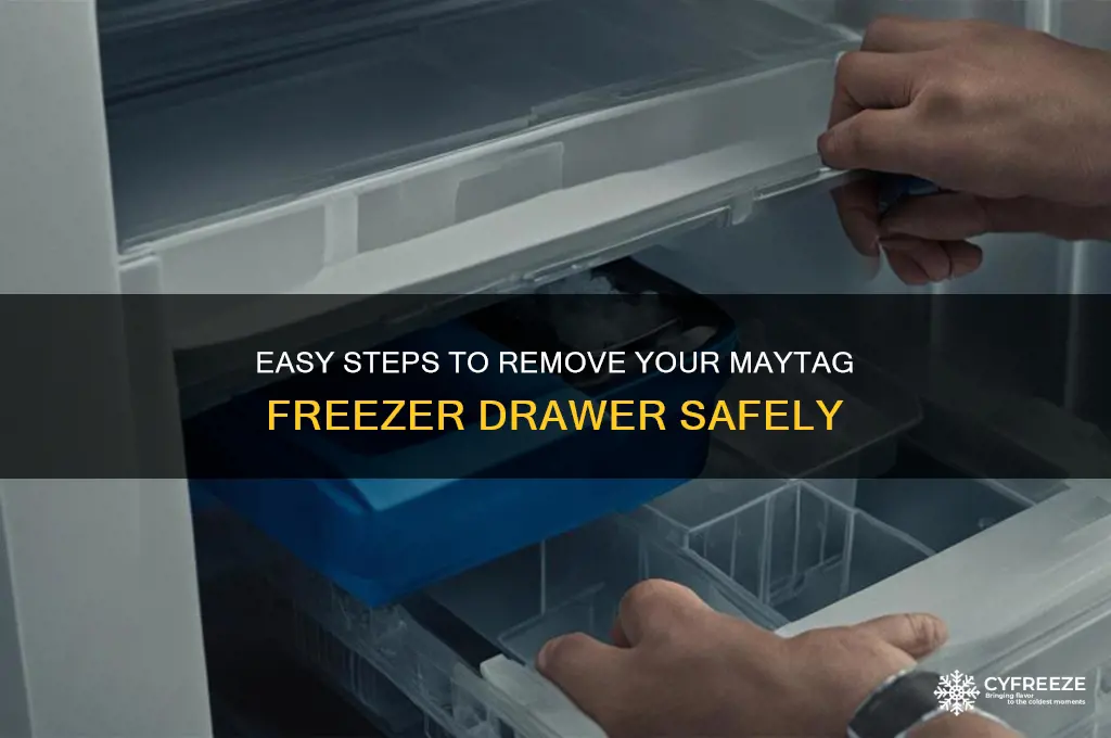 how to get freezer drawer out of maytag ridge