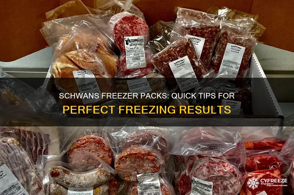 how to get freezer packs from schwans to freeze