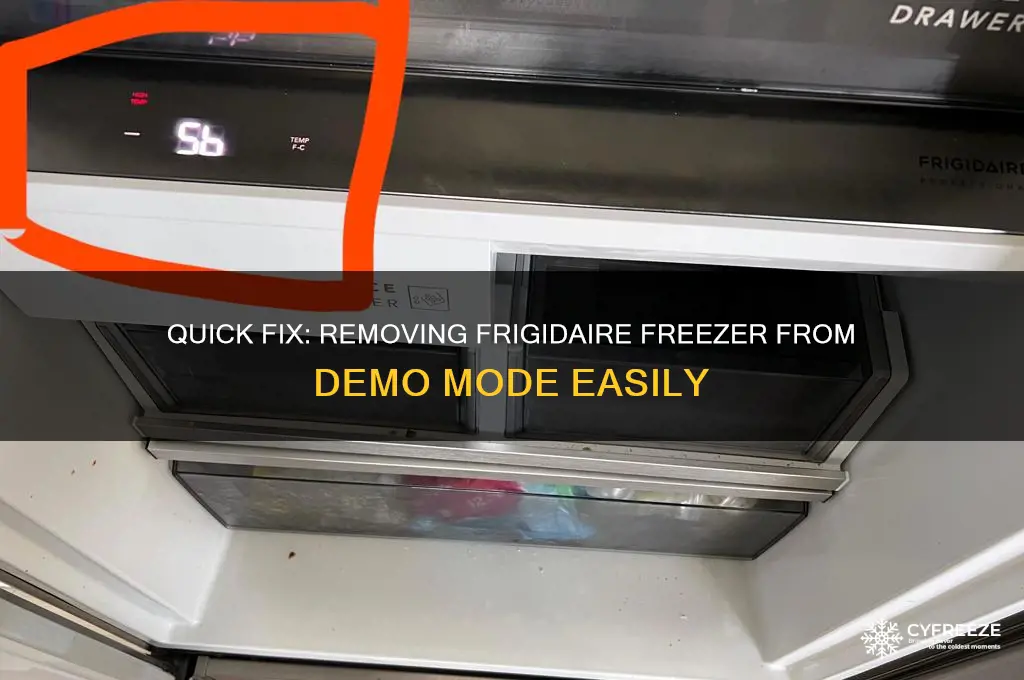 how to get frigidaire freezer out of demo mode