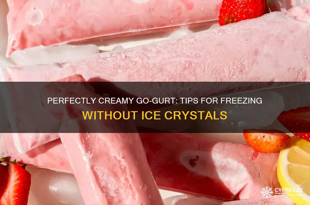 how to get go-gurt to freeze creamy