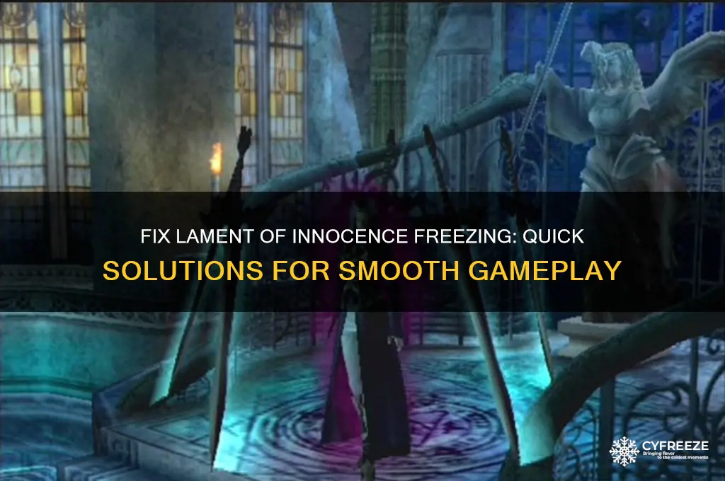 how to get lament of innocence to stop freezing