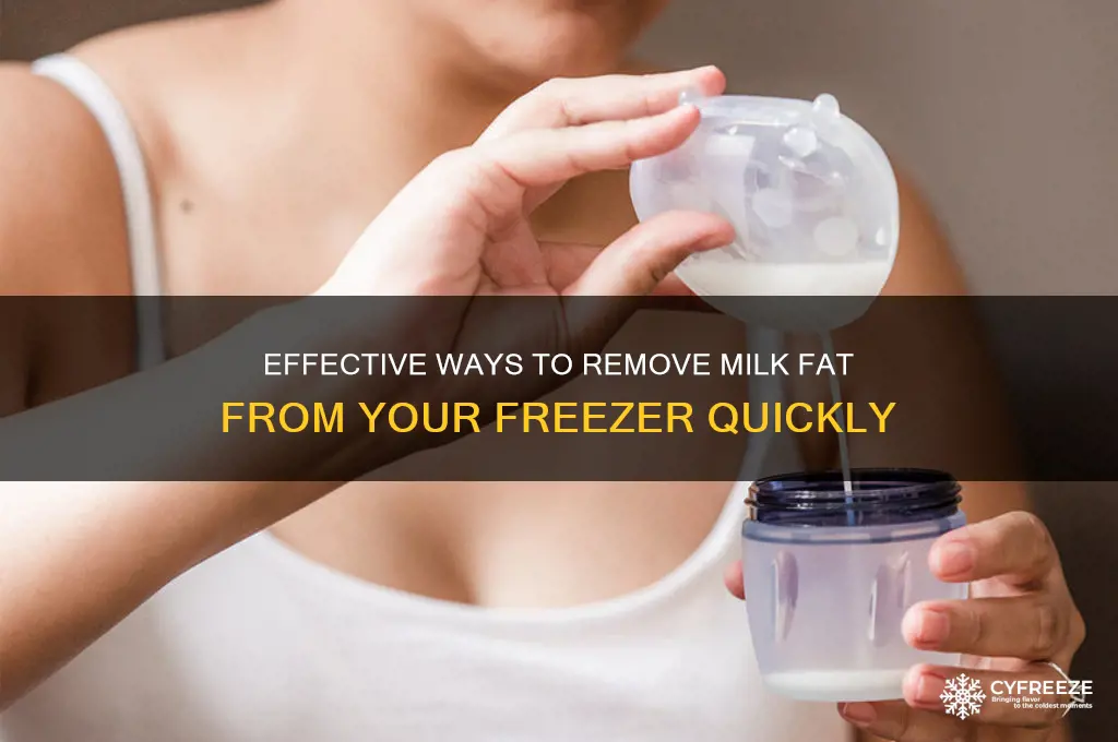 how to get milk fat out of freezer