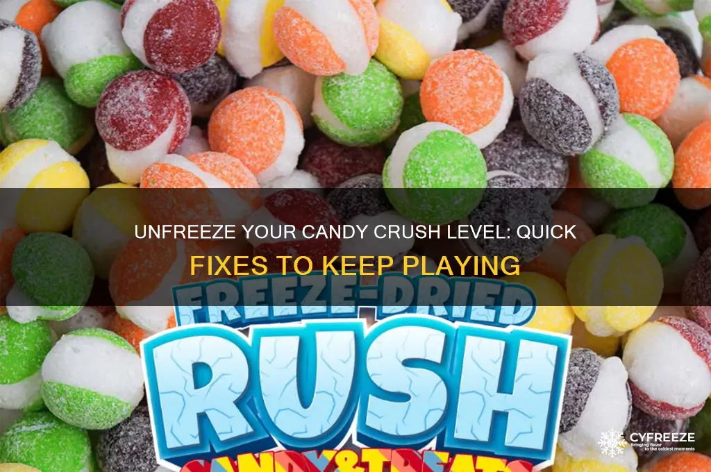 how to get past a candy crush level that freezes