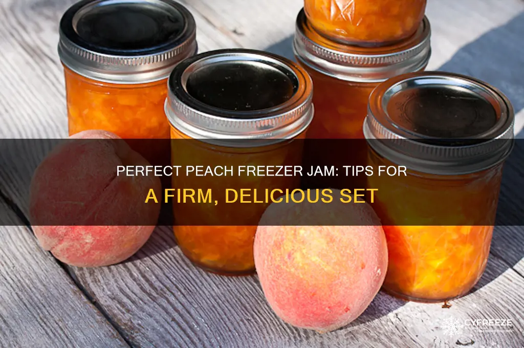 how to get peach freezer jam to set