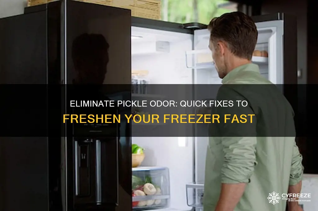 how to get pickle smell out of freezer