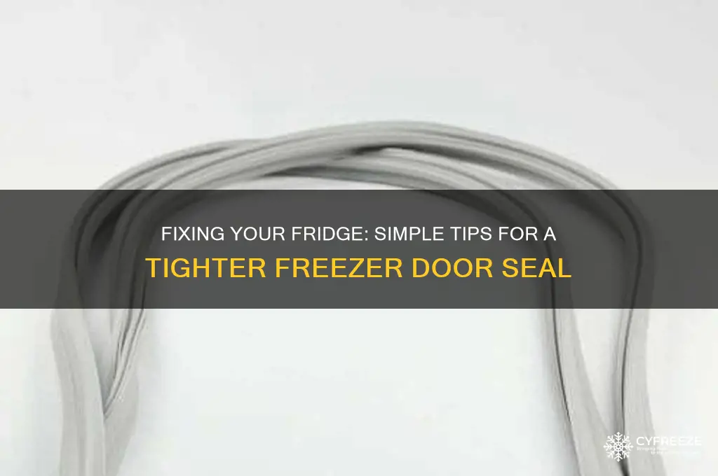 how to get refrigerator freezer door to seal better