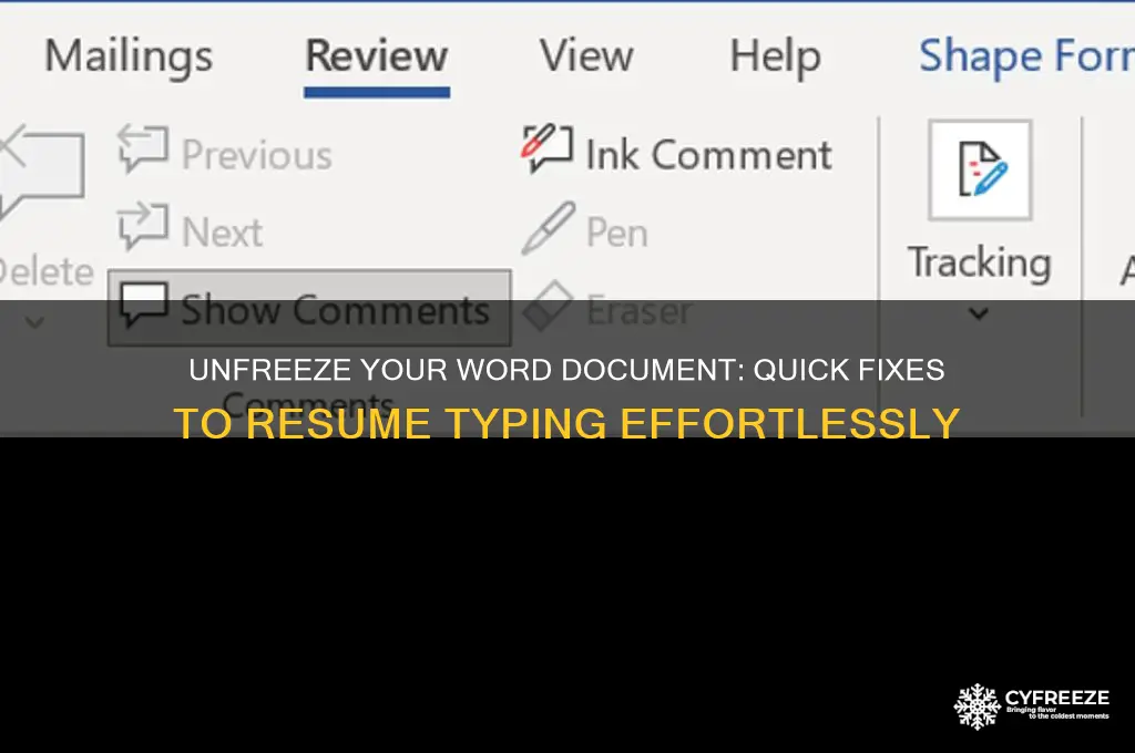how to get rid freeze word