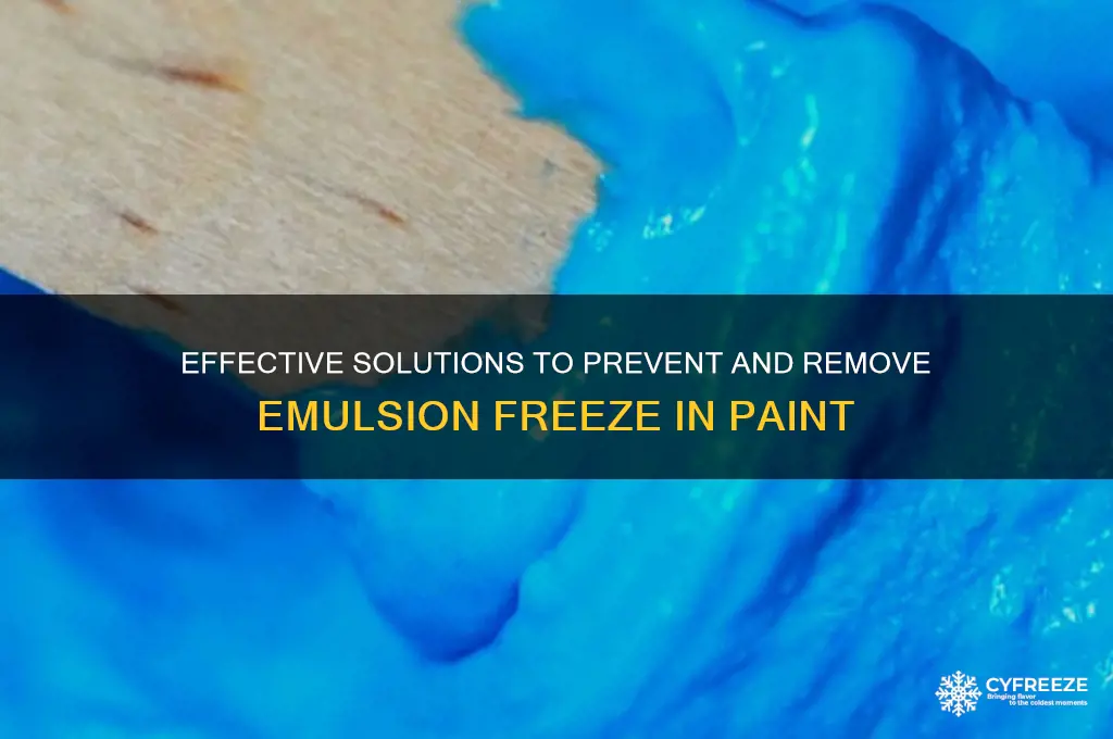 how to get rid of emulsion freeze