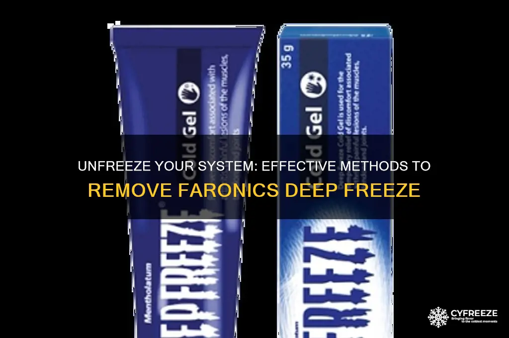 how to get rid of faronics deep freeze