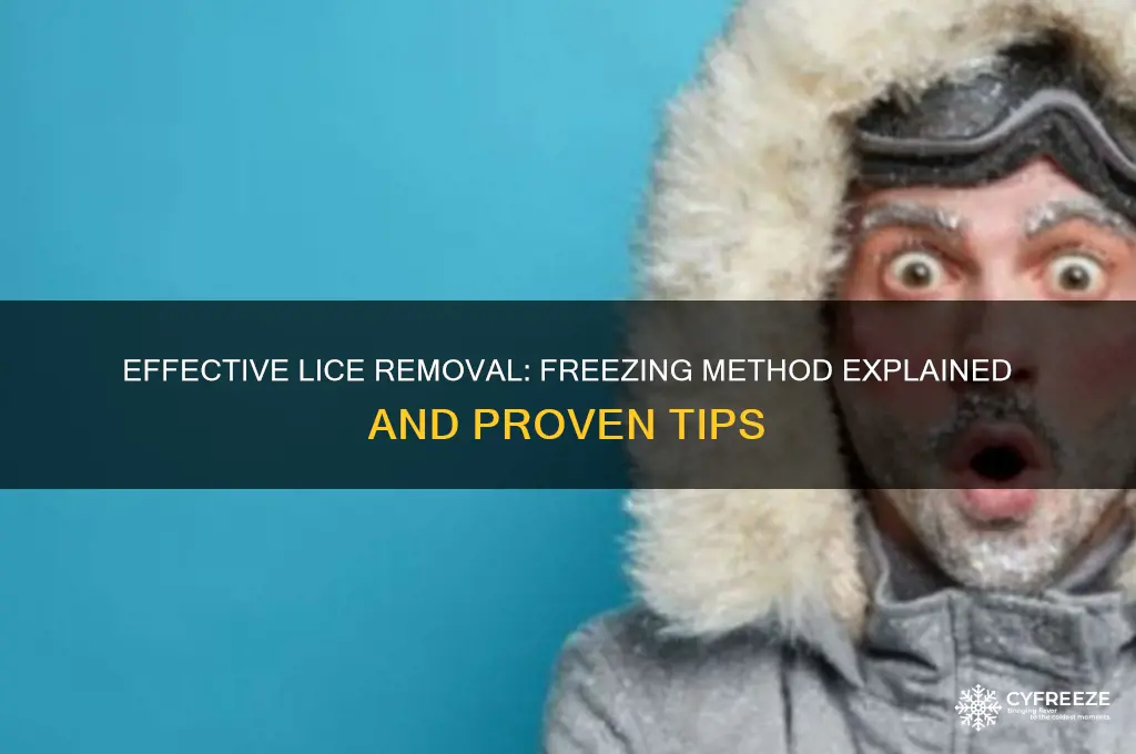 how to get rid of lice freezing
