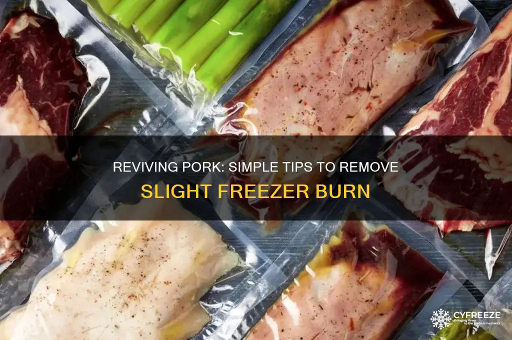 how to get slight freezer burn out of pork