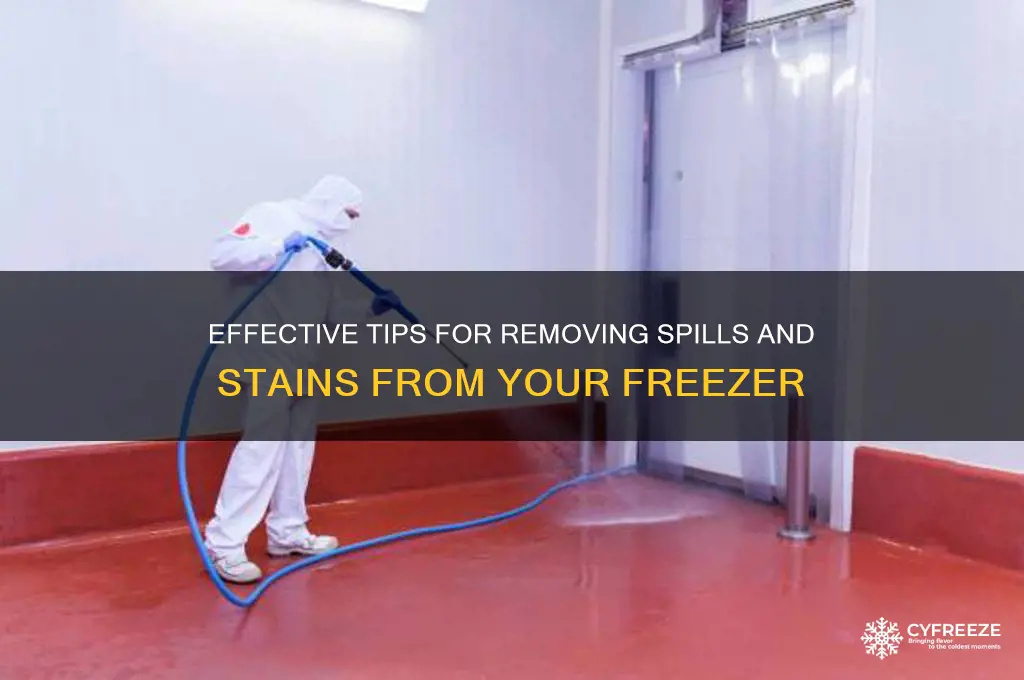 how to get spills out of freezer