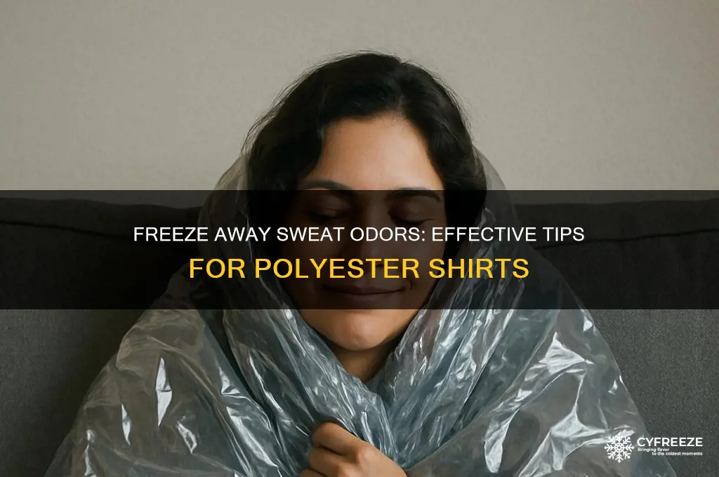 how to get sweat smell out of polyester shirt freezing