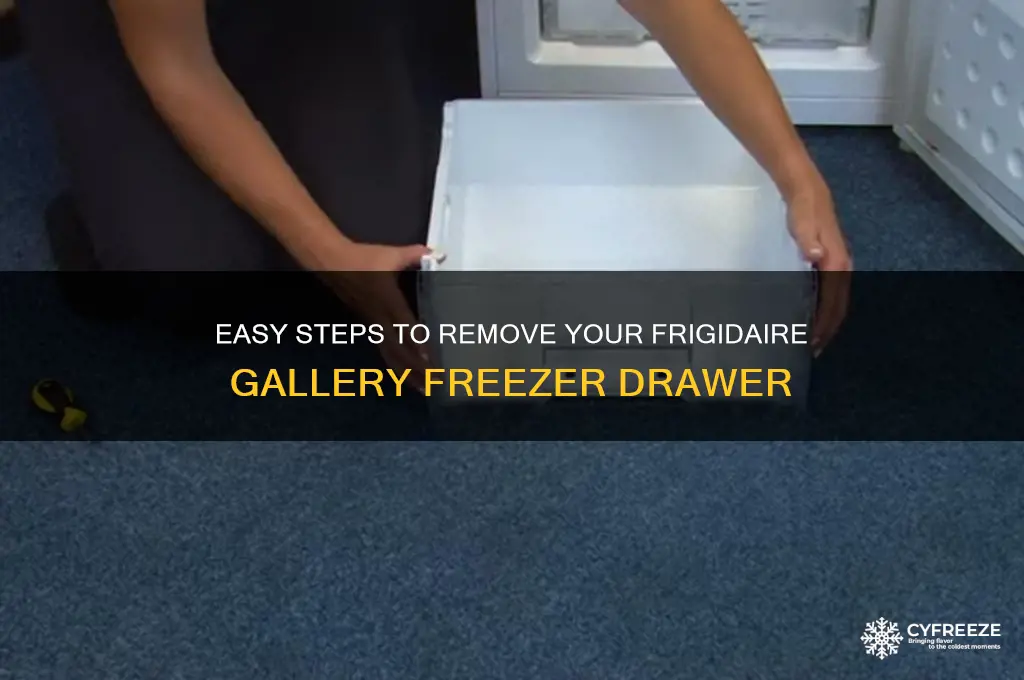 how to get the freezer drawer out of fridigare galary