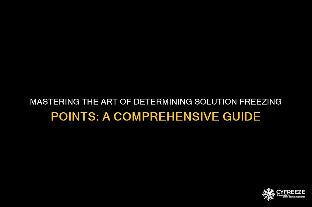 how to get the freezing point of a solution