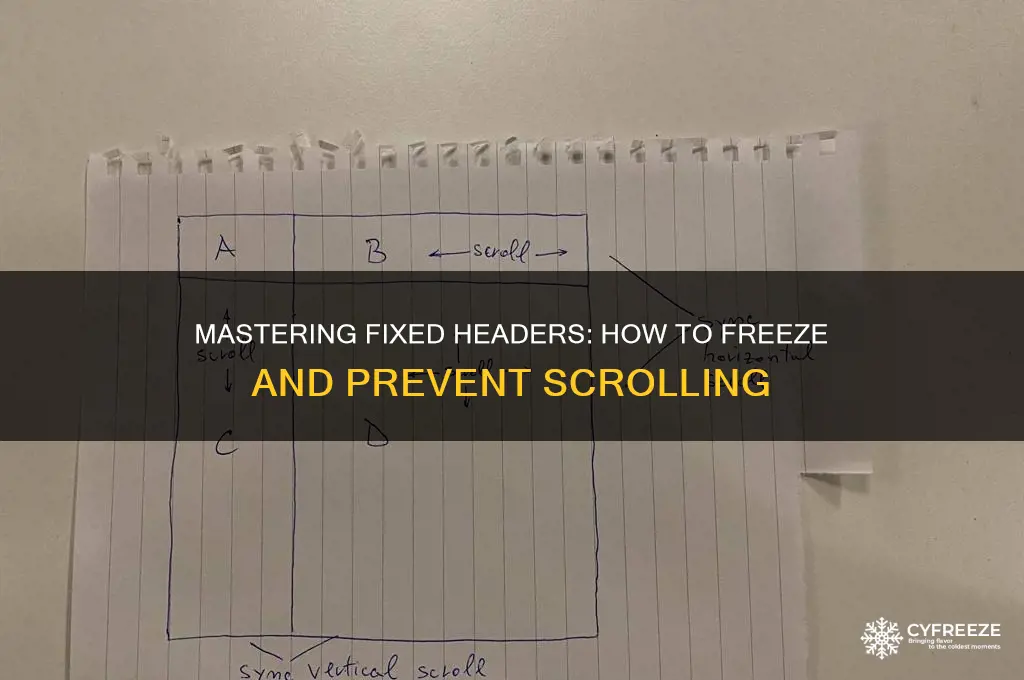 how to get thead to freeze and not scroll