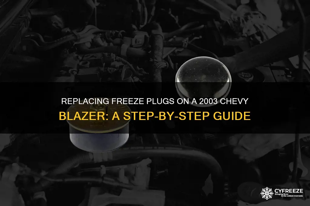how to get to freeze plug 2003 chevy blazer