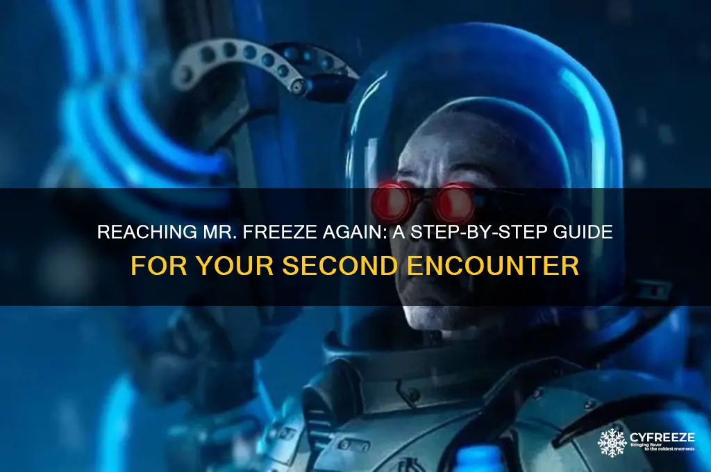 how to get to mr freeze the second time