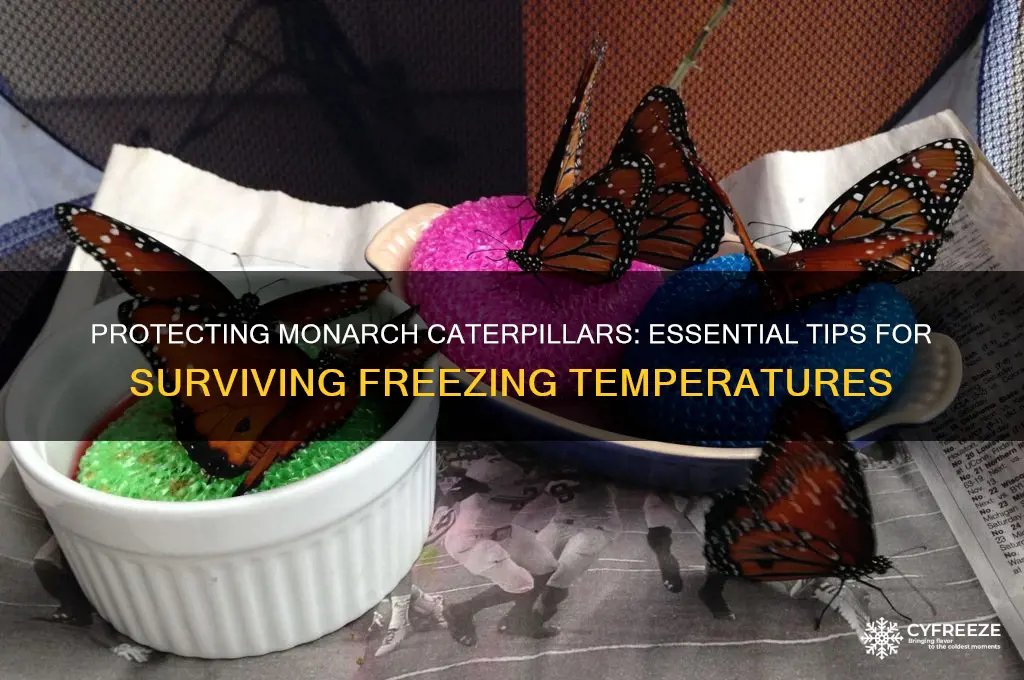 how to help monarch caterpillars with freezing temperatures