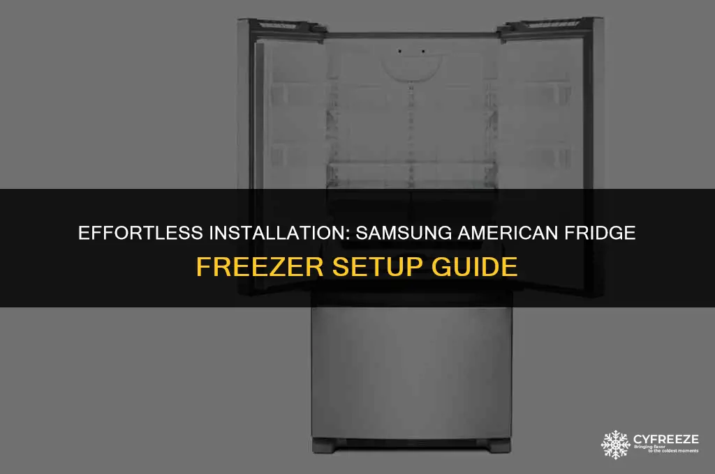 how to install a samsung american fridge freezer