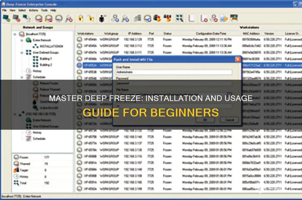 how to install and use deep freeze