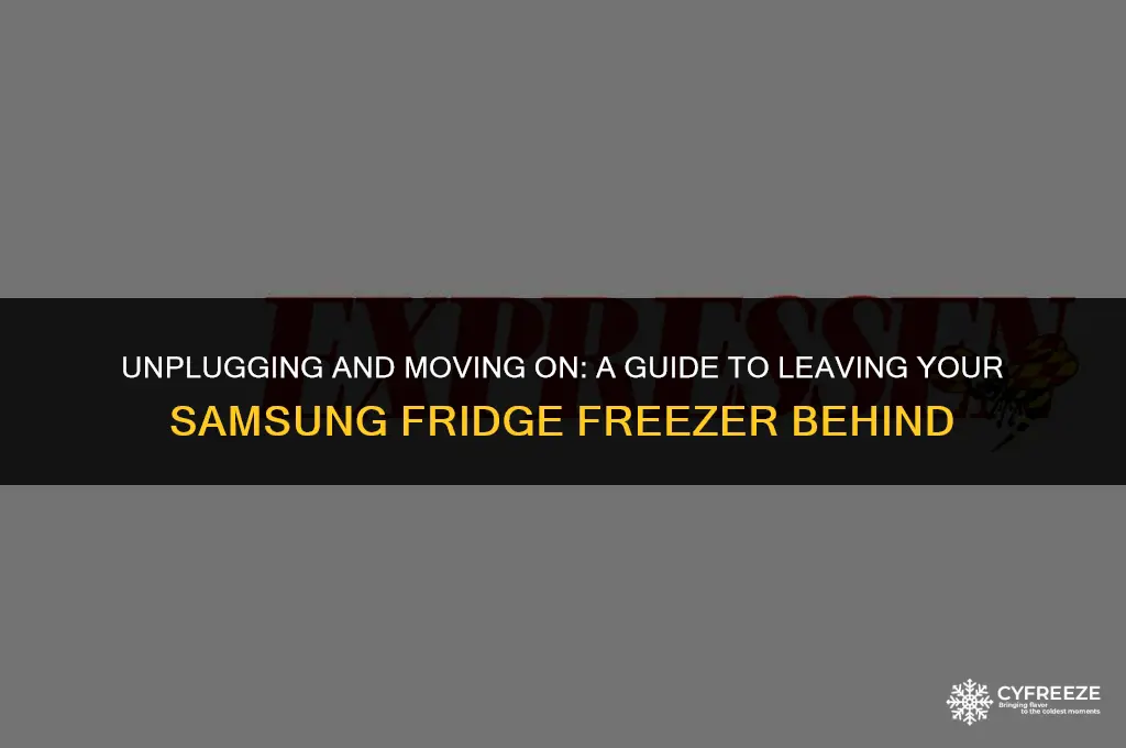 how to leave a samsung fridge freezer after moving