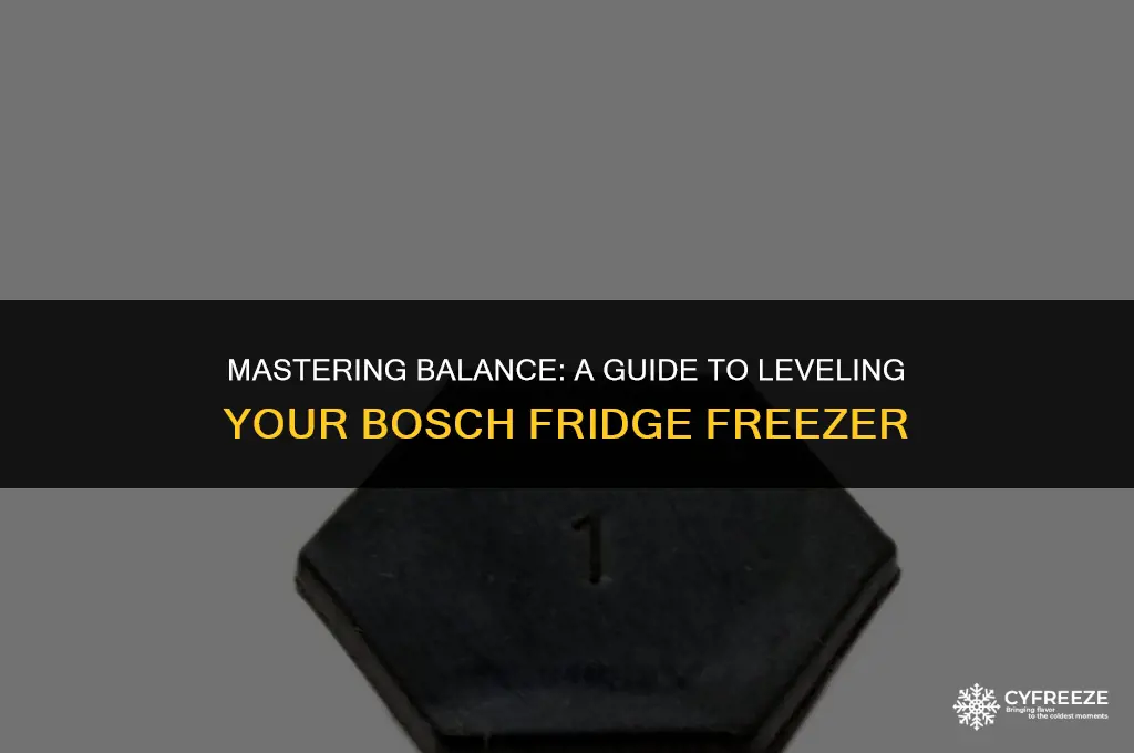 how to level a bosch fridge freezer