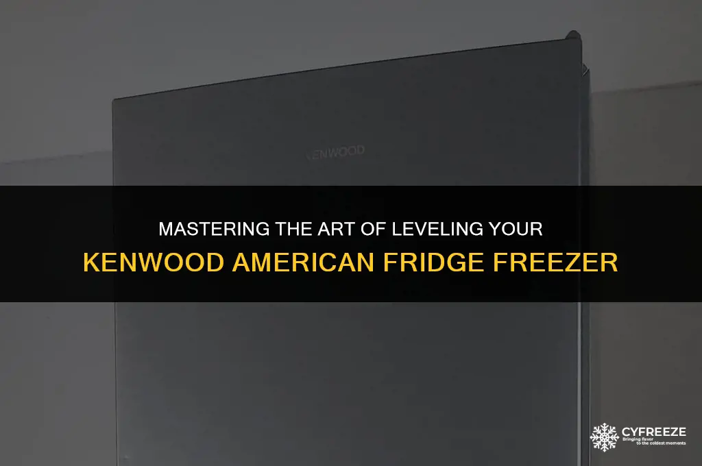 how to level a kenwood american fridge freezer