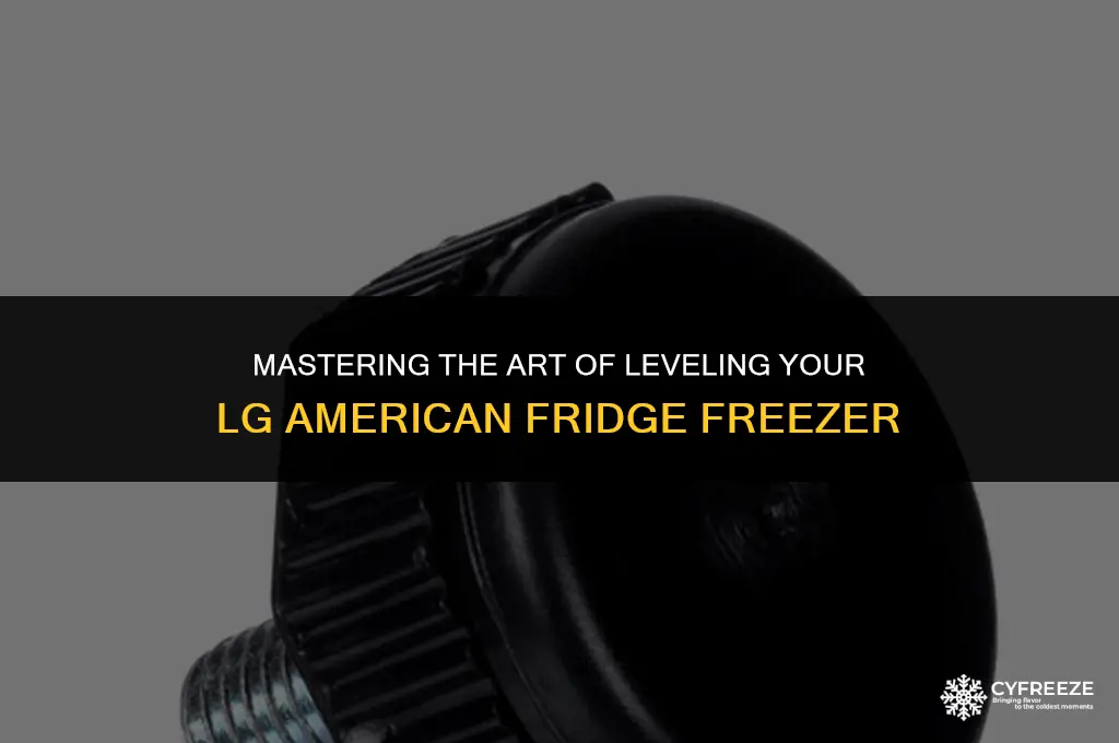 how to level a lg american fridge freezer