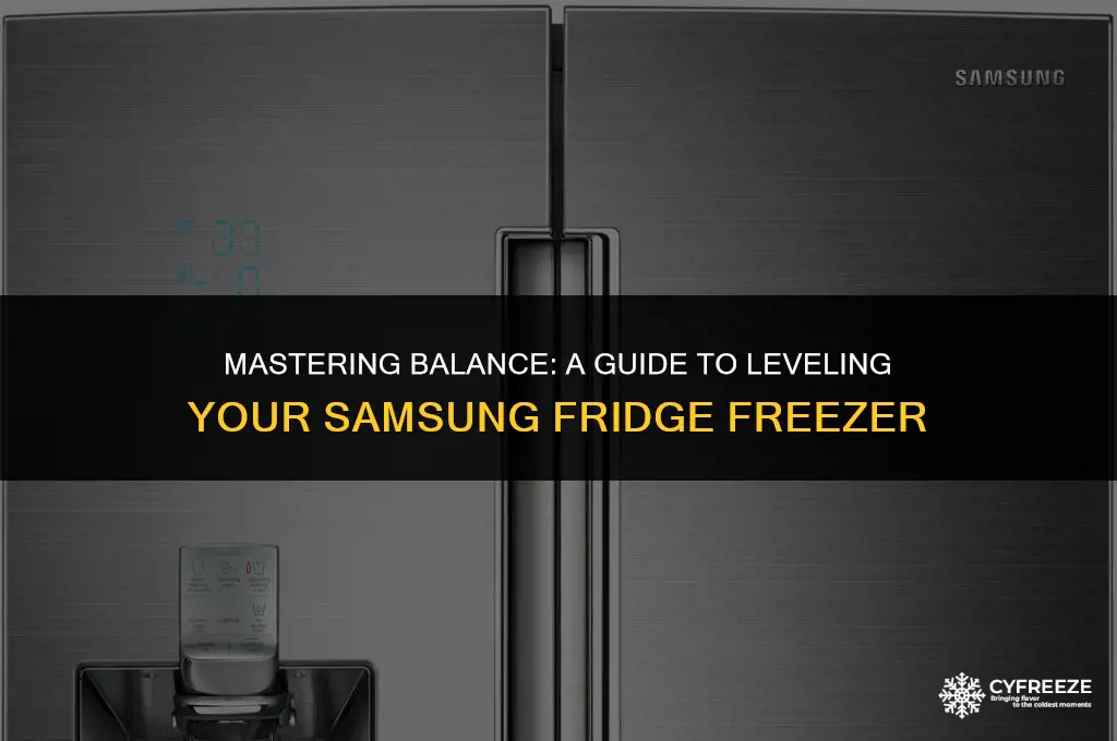 how to level a samsung fridge freezer