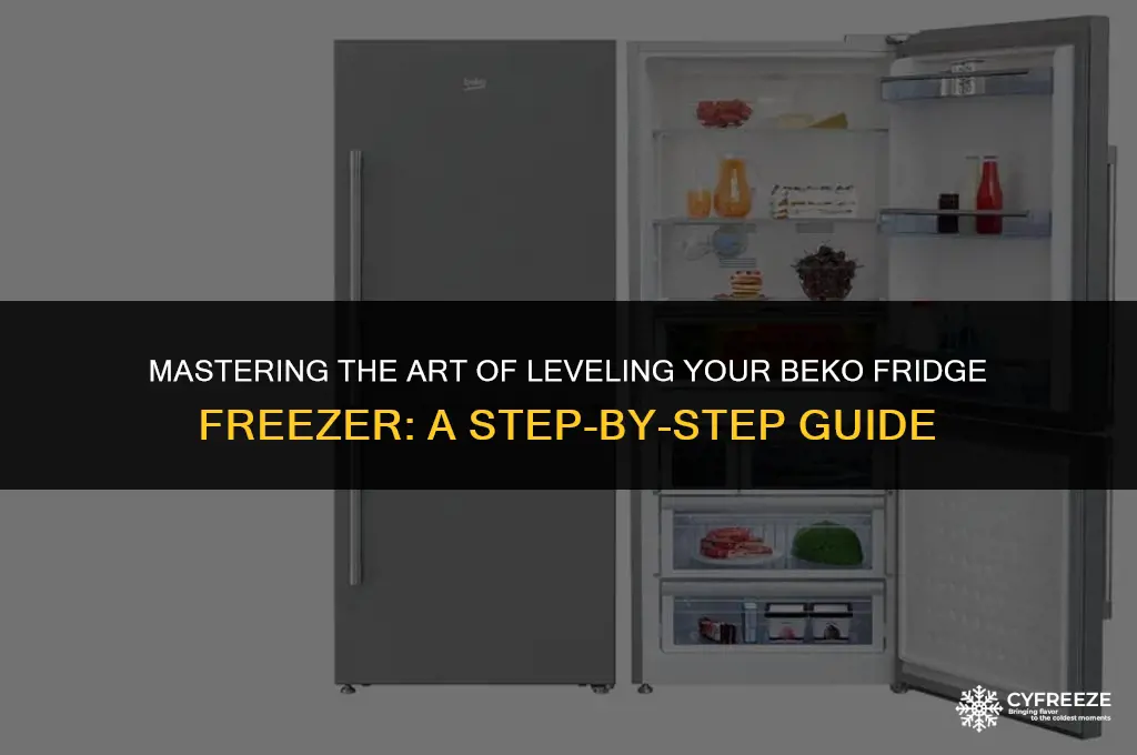 how to level beko fridge freezer