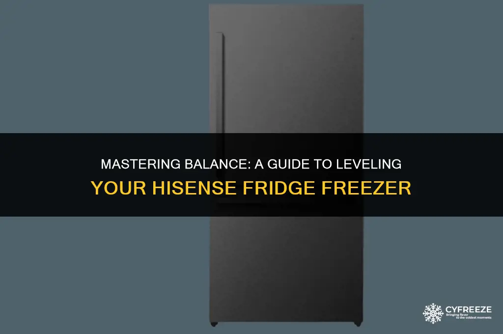 how to level hisense fridge freezer