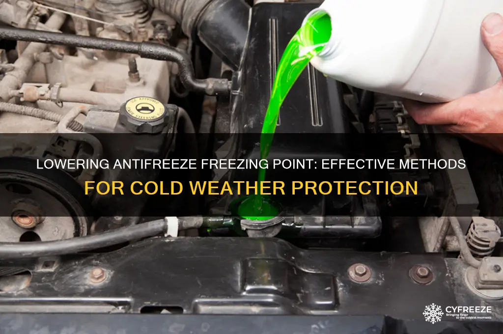 how to lower antifreeze freezing point