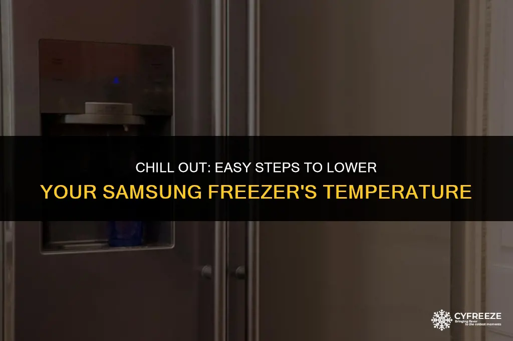 how to lower freezer temp on samsung fridge