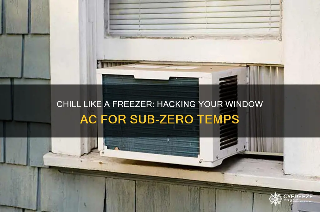 how to make a window ac unit do freezer temperatures