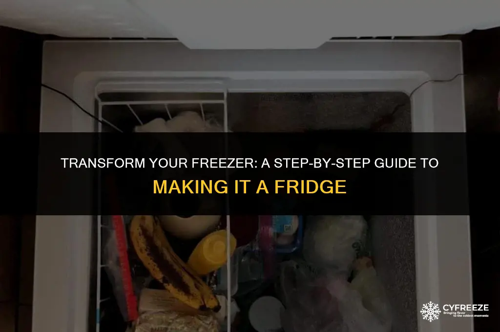 how to make the freezer side a fridge