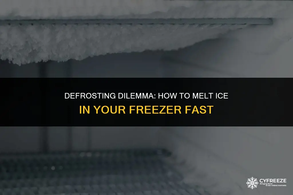 how to melt ice in a freezer
