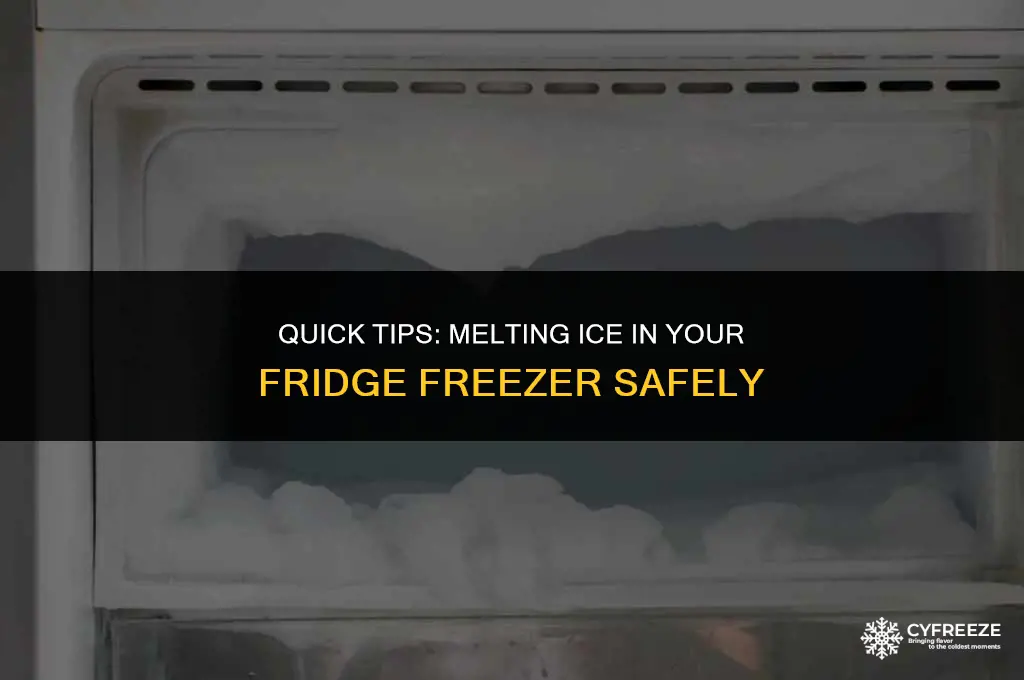 how to melt ice in fridge freezer