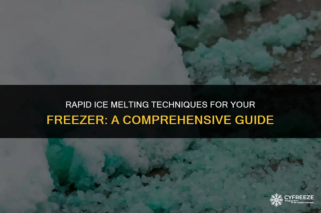 how to melt ice quickly in freezer